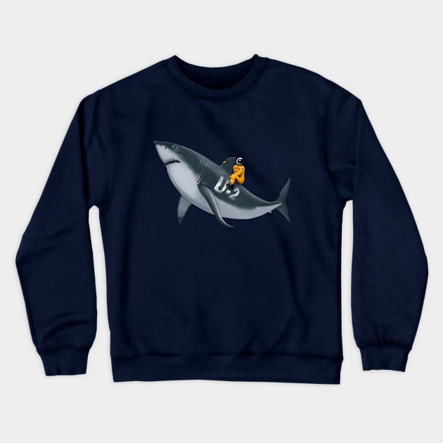 Pilot Flying on Shark Crewneck Sweatshirt by TWOintoA